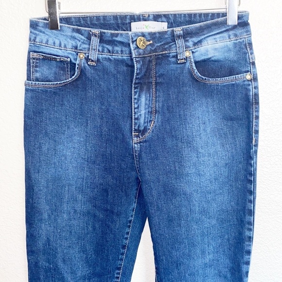 Beija Flor Dark Wash Raw Hem High Rise Jeans - Picture 2 of 10